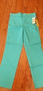 Teal stretch pull on pants